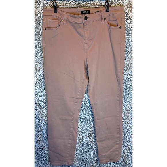 Buffalo David Bitton Womens Dusty Rose Skinny Jeans Size 14/34 Cotton Blend Styl - Picture 2 of 11